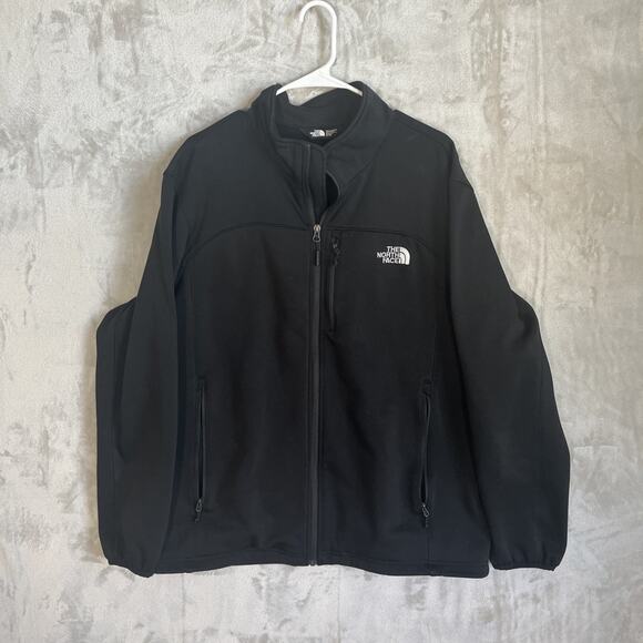 The North Face Apex Bionic Jacket Mens XL Black Softshell Fleece Lined Zip - Picture 1 of 9